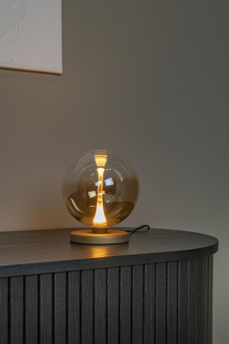 Lucide GISELA - Stolná lampa - Ø 16 cm - LED - 1x4W 2700K - Jantárová